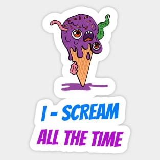 Halloween Cute Ice Cream Monster Sticker